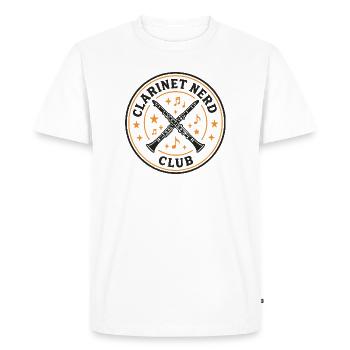 Club des nerds de clarinettes | Humour musicien - T-shirt Premium bio Homme - blanc - Devant - Nico (187cm)