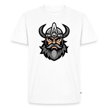 Viking Head Valhalla - T-shirt Premium bio Homme - blanc - Devant - Nico (187cm)