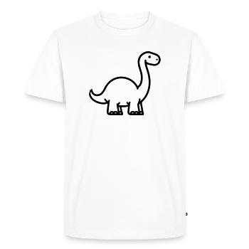 Brontosaurus - Men's Premium Organic T-Shirt - white - Front - Nico (187cm)