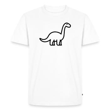 Brontosaurus - Men's Premium Organic T-Shirt - white - Front - Nico (187cm)