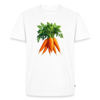 Carottes / Carottes - T-shirt Premium bio Homme - blanc - Devant - Nico (187cm)