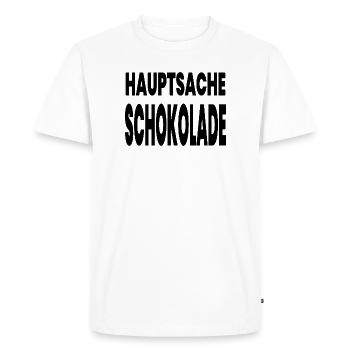 chocolate - Men's Premium Organic T-Shirt - white - Front - Nico (187cm)