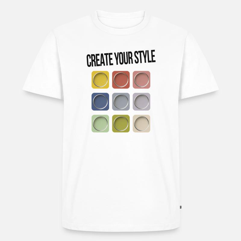 Create Your Style – Modernes Statement - Männer Premium Bio T-Shirt - Weiß