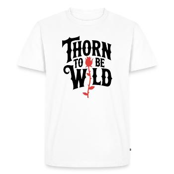 Rose deer - Men's Premium Organic T-Shirt - white - Front - Nico (187cm)