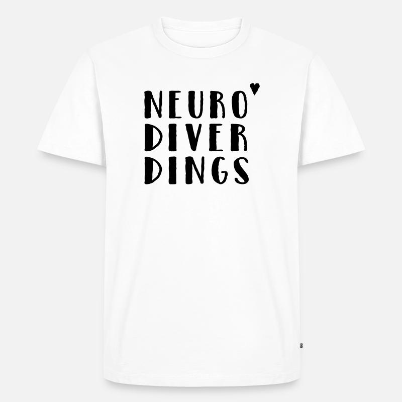 Neurodiverdings - Männer Premium Bio T-Shirt - Weiß