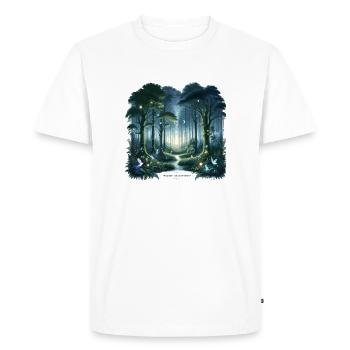 Night Forest Glow Fairy Trail - Men's Premium Organic T-Shirt - white - Front - Nico (187cm)