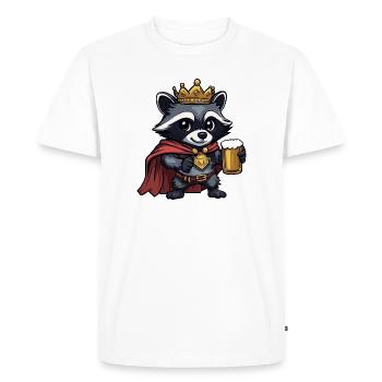 Roi de la Bière Laveur - T-shirt Premium bio Homme - blanc - Devant - Nico (187cm)