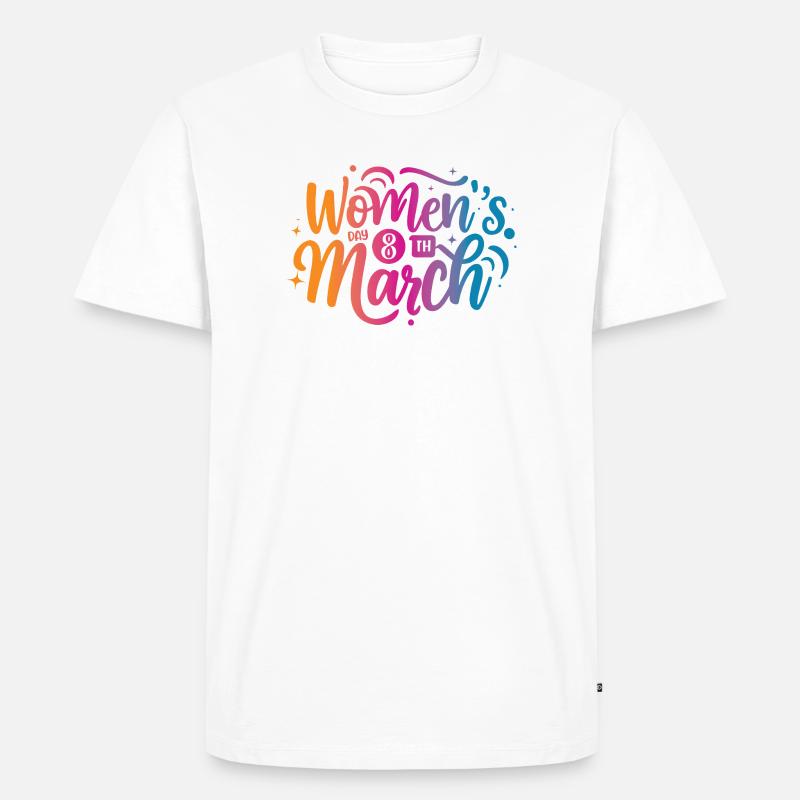Giornata della Donna 8 marzo - Maglietta ecologica premium da uomo - bianco