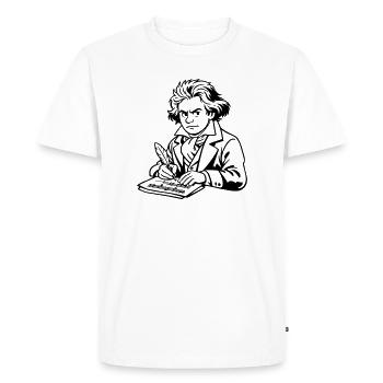 Beethoven - Men's Premium Organic T-Shirt - white - Front - Nico (187cm)