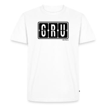 São Paulo GRU, T-shirt souvenir de la ville, casquette, chaussettes - T-shirt Premium bio Homme - blanc - Devant - Nico (187cm)