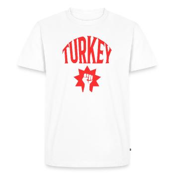 Turkey Türkei - Men's Premium Organic T-Shirt - white - Front - Nico (187cm)