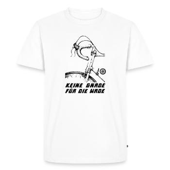 Pas de pitié pour le mollet - Road Bike Sport - T-shirt Premium bio Homme - blanc - Devant - Nico (187cm)