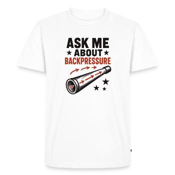 Demandez-moi à propos de la contre-pression | Didgeridoo Technique - T-shirt Premium bio Homme - blanc - Devant - Nico (187cm)