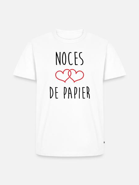 Papierhochzeit: 37 Jahre Ehe - Männer Premium Bio T-Shirt - Weiß
