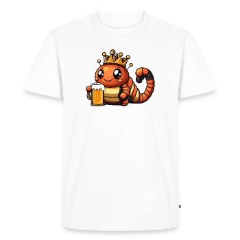 Roi de la Bière Wurm - T-shirt Premium bio Homme - blanc - Devant - Nico (187cm)