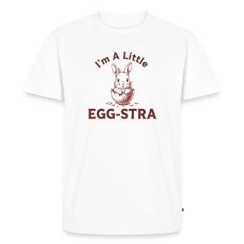 Egg-STRA Bunny Tee - Men's Premium Organic T-Shirt - white - Front - Nico (187cm)