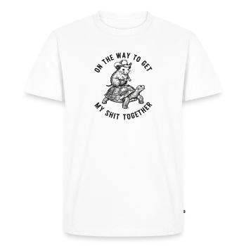 Rat on the Way to Get It Together - Men's Premium Organic T-Shirt - white - Front - Nico (187cm)