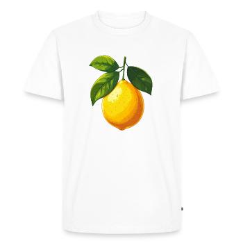 lemon - Men's Premium Organic T-Shirt - white - Front - Nico (187cm)