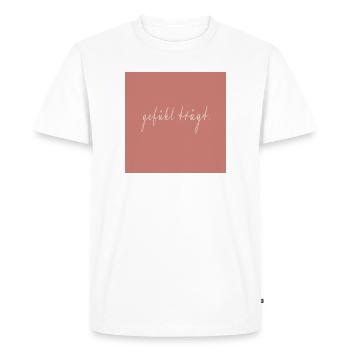 feeling wears typography poster saying - Men's Premium Organic T-Shirt - white - Front - Nico (187cm)