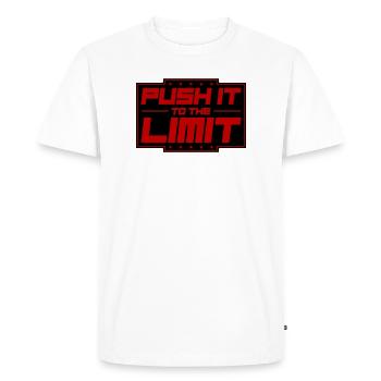 Push It To The Limit - Men's Premium Organic T-Shirt - white - Front - Nico (187cm)