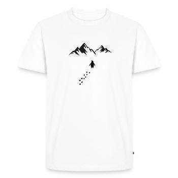 Pingouin solitaire  - T-shirt Premium bio Homme - blanc - Devant - Nico (187cm)