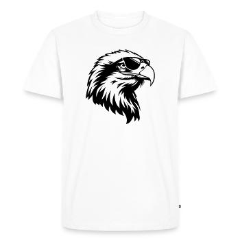 Un aigle cool avec des lunettes de soleil - T-shirt Premium bio Homme - blanc - Devant - Nico (187cm)