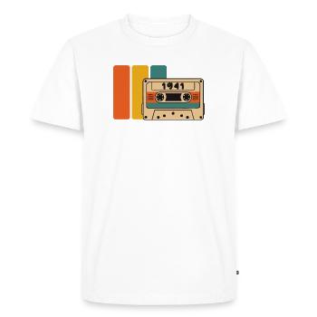 1941 anniversaire 1941 né en 1941 anniversaire - T-shirt Premium bio Homme - blanc - Devant - Nico (187cm)