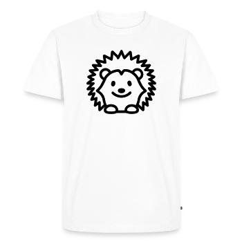 hérisson - T-shirt Premium bio Homme - blanc - Devant - Nico (187cm)
