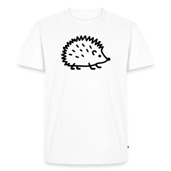 hérisson - T-shirt Premium bio Homme - blanc - Devant - Nico (187cm)