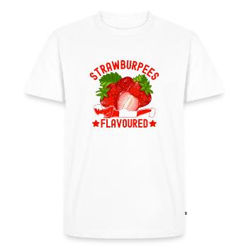 Fitness Fanatics Strawburpees Flavoured - Men's Premium Organic T-Shirt - white - Front - Nico (187cm)