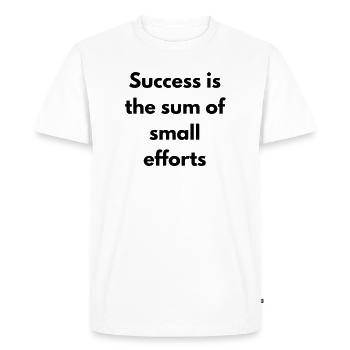 Success is the sum of small effort - T-shirt Premium bio Homme - blanc - Devant - Nico (187cm)