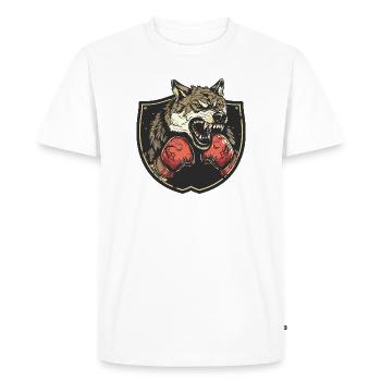 Wolf Boxer MMA - T-shirt Premium bio Homme - blanc - Devant - Nico (187cm)