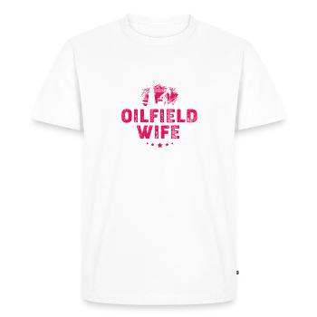 Oil Field Wife Oil Rig Oil Rig - Men's Premium Organic T-Shirt - white - Front - Nico (187cm)