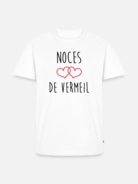 Vermeil-Hochzeit 45 Jahre Ehe - Männer Premium Bio T-Shirt - Weiß