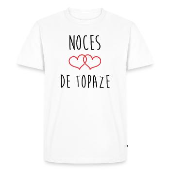 Topaz Wedding 44 Years of Marriage - Men's Premium Organic T-Shirt - white - Front - Nico (187cm)