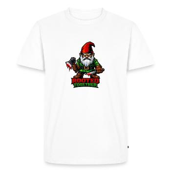 Nain maléfique, gnome sombre, gnome gothique, gnome drôle - T-shirt Premium bio Homme - blanc - Devant - Nico (187cm)
