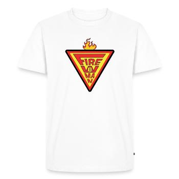 Pompière - T-shirt Premium bio Homme - blanc - Devant - Nico (187cm)