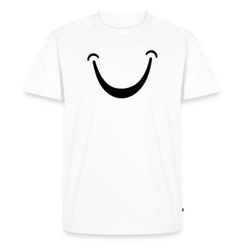 Sourire - T-shirt Premium bio Homme - blanc - Devant - Nico (187cm)