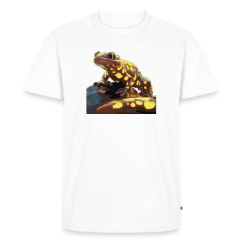 Lézard néon sur rochers - Design animalier coloré - T-shirt Premium bio Homme - blanc - Devant - Nico (187cm)
