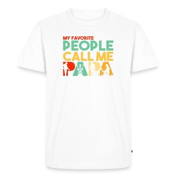 My Favourite People Call Me Papa Metal Detecting - Men's Premium Organic T-Shirt - white - Front - Nico (187cm)