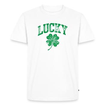 Arche du trèfle chanceux - T-shirt Premium bio Homme - blanc - Devant - Nico (187cm)
