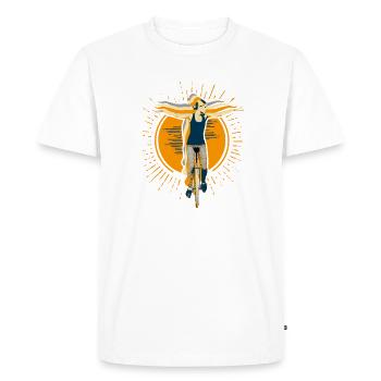 Unicycle | Style libre monocycle - T-shirt Premium bio Homme - blanc - Devant - Nico (187cm)