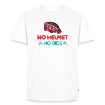 Motif vélo sans casque - T-shirt Premium bio Homme - blanc - Devant - Nico (187cm)