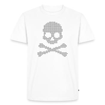 Crâne étoilé et os croisés - T-shirt Premium bio Homme - blanc - Devant - Nico (187cm)