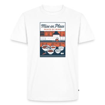 Mise en Place | Order in cooking - Men's Premium Organic T-Shirt - white - Front - Nico (187cm)