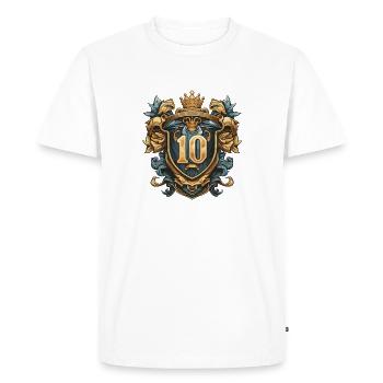 10 Number of Coats of Arms - Men's Premium Organic T-Shirt - white - Front - Nico (187cm)
