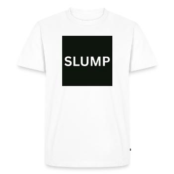 Slump Bold Text on Black - Men's Premium Organic T-Shirt - white - Front - Nico (187cm)