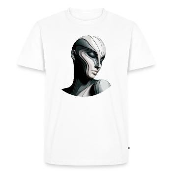 Geometric mask art - Men's Premium Organic T-Shirt - white - Front - Nico (187cm)