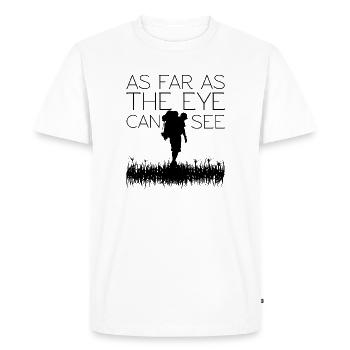 Minimalist Night Sky Nature Silhouette Design - Men's Premium Organic T-Shirt - white - Front - Nico (187cm)