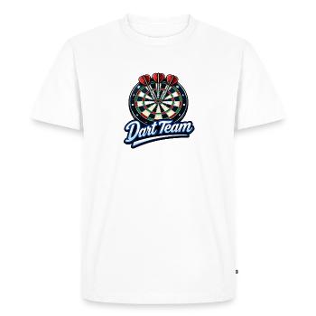 Dart Team Dartboard Power - Men's Premium Organic T-Shirt - white - Front - Nico (187cm)